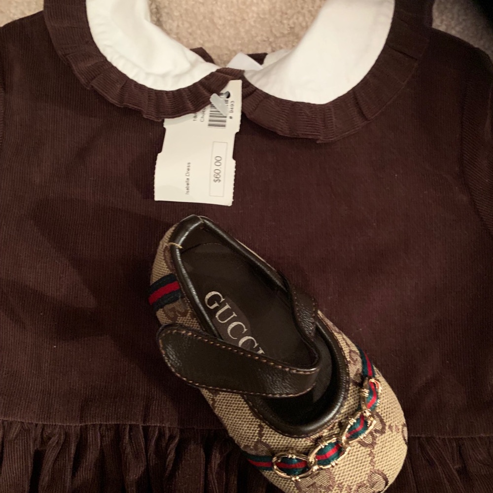 Cord dress brown